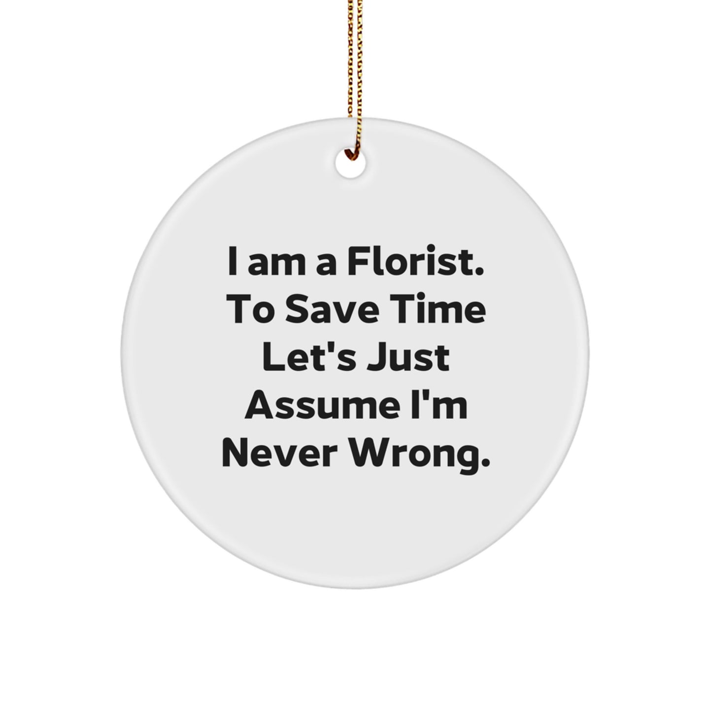 Novelty Florist Circle Ornament for Friends Surprise Christmas Gift - Image 1