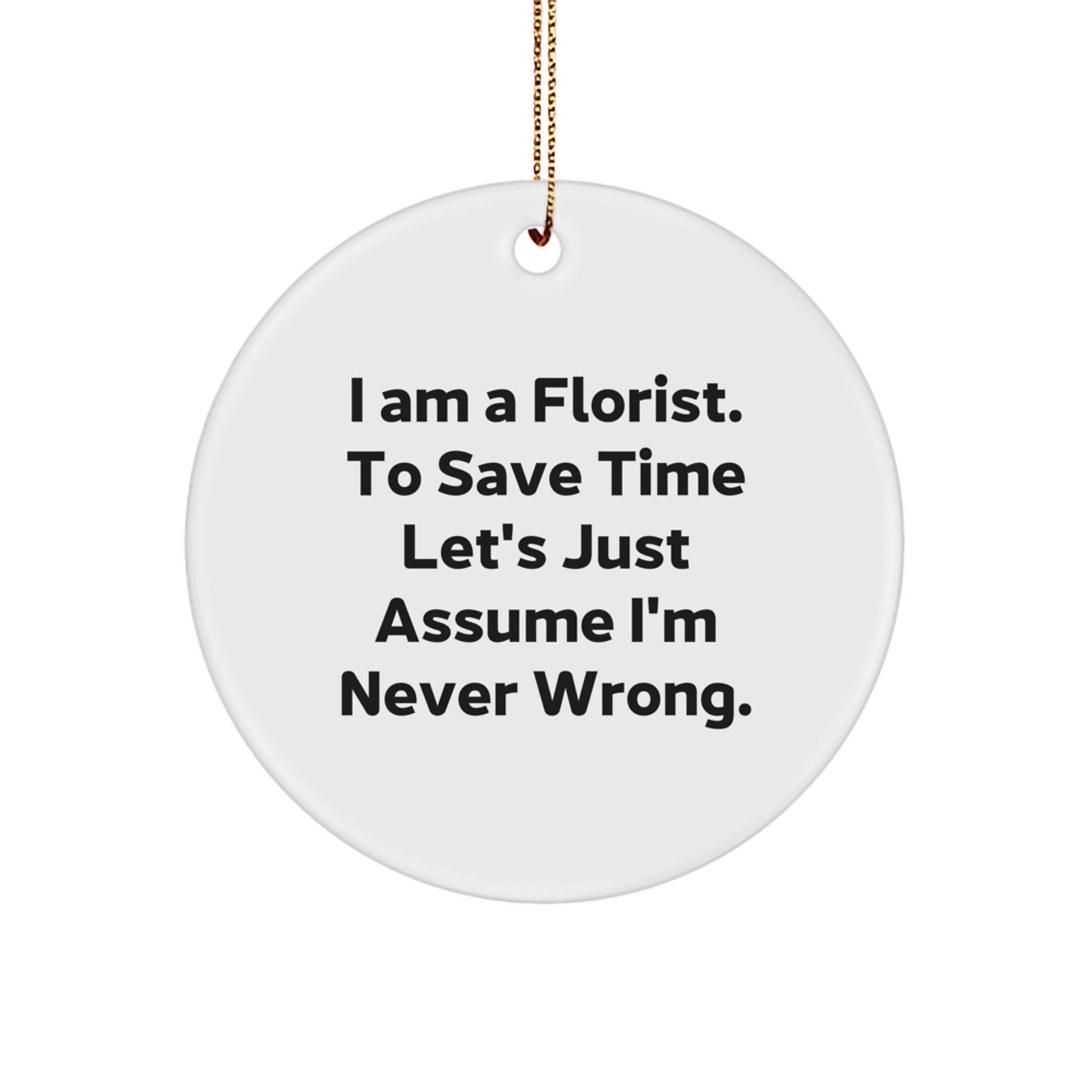Novelty Florist Circle Ornament for Friends Surprise Christmas Gift - Image 1