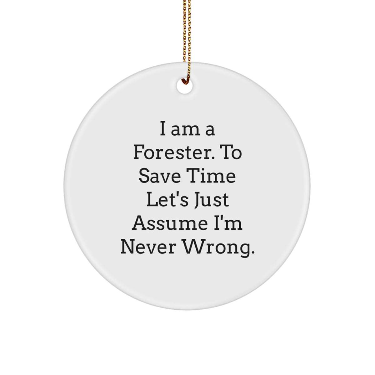 Christmas Unique Gift Forester Circle Ornament Cute Surprise for Teens - Image 1