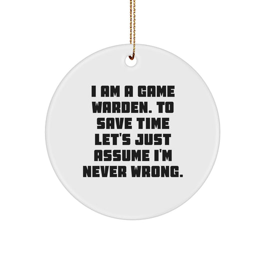 Game Warden Keepsake Holiday Christmas Tree Ornament for Him Gift - Image 1