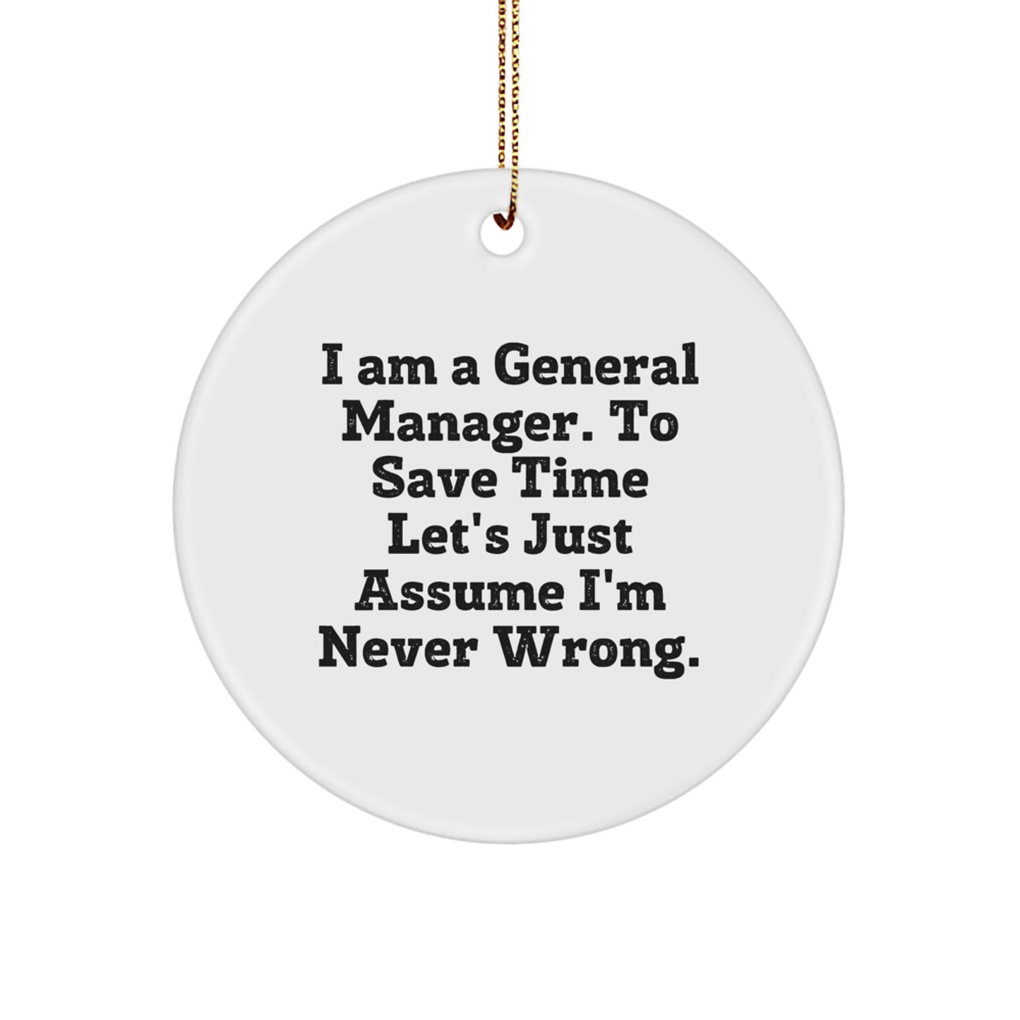 Christmas Gift Ornament for Her – General Manager Keepsake Present - Image 1