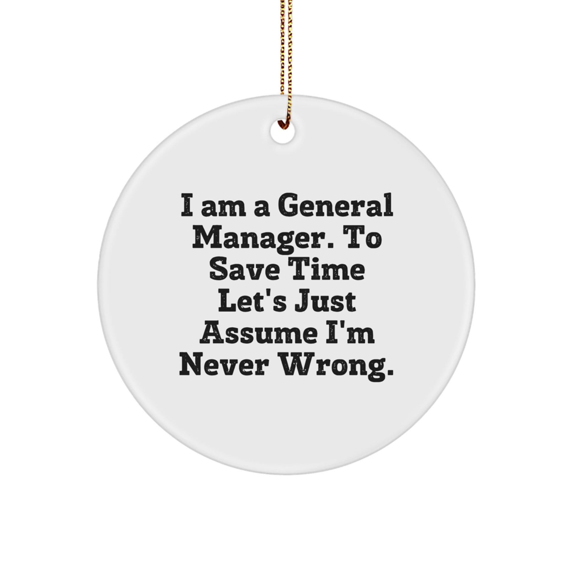 Christmas Gift Ornament for Her – General Manager Keepsake Present - Image 1