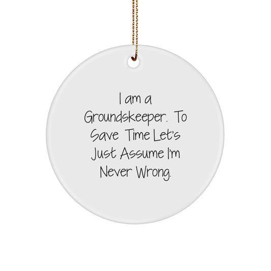 Groundskeeper Keepsake Christmas Ornament for Him Gift - Image 1