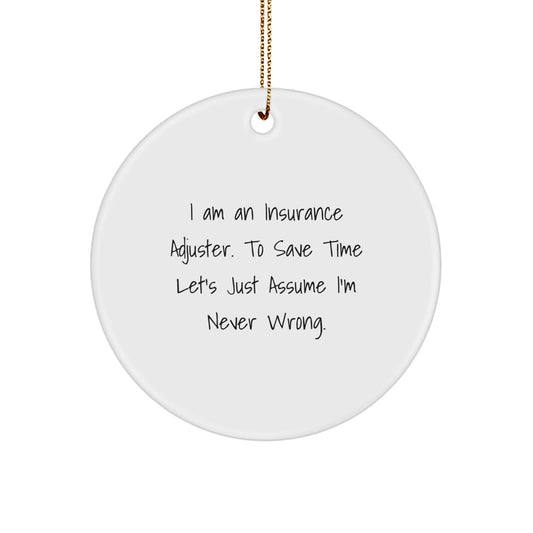 Insurance Adjuster Keepsake Christmas Ornament for Him Surprise Gift - Image 1