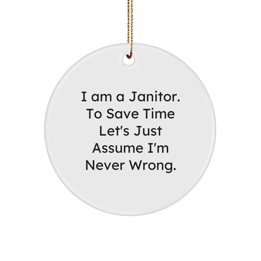 Janitor Keepsake Christmas Ornament for Him Gift I am a Janitor - Image 1