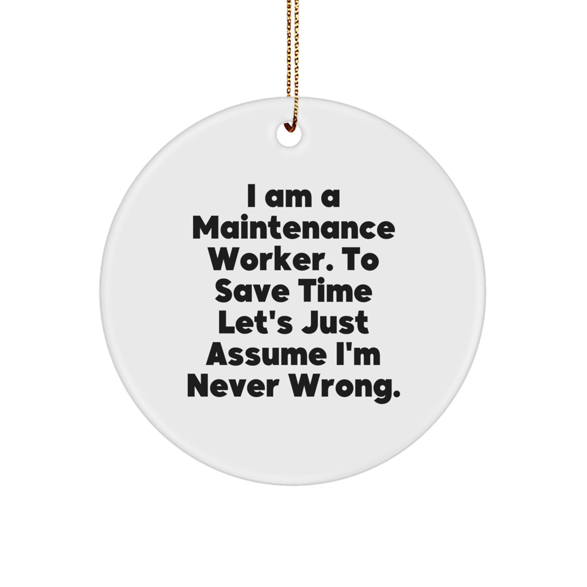 Maintenance Worker Keepsake Christmas Ornament for Him Surprise Gift - Image 1