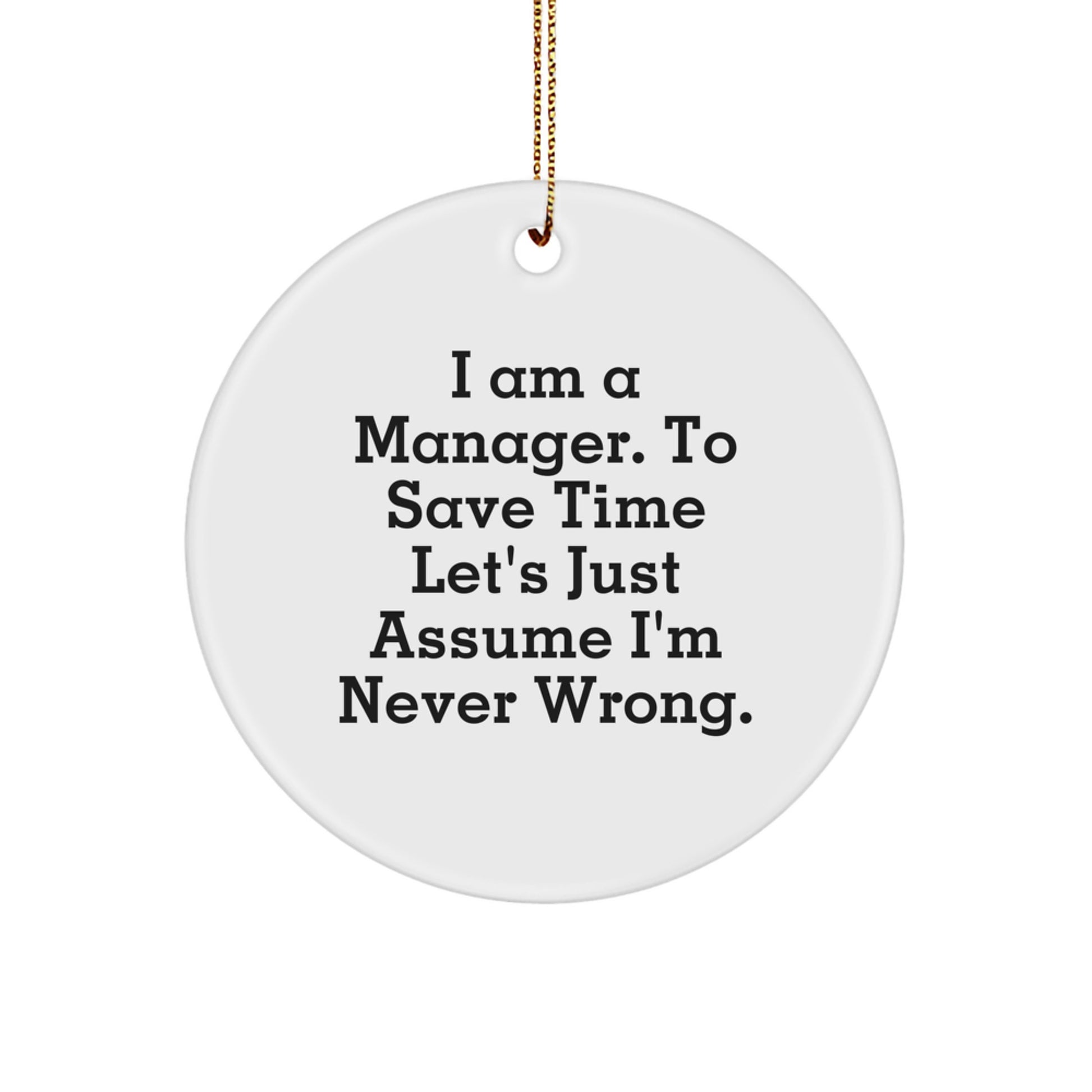 Confident Manager Christmas Ornament Gift for Friends - Image 1