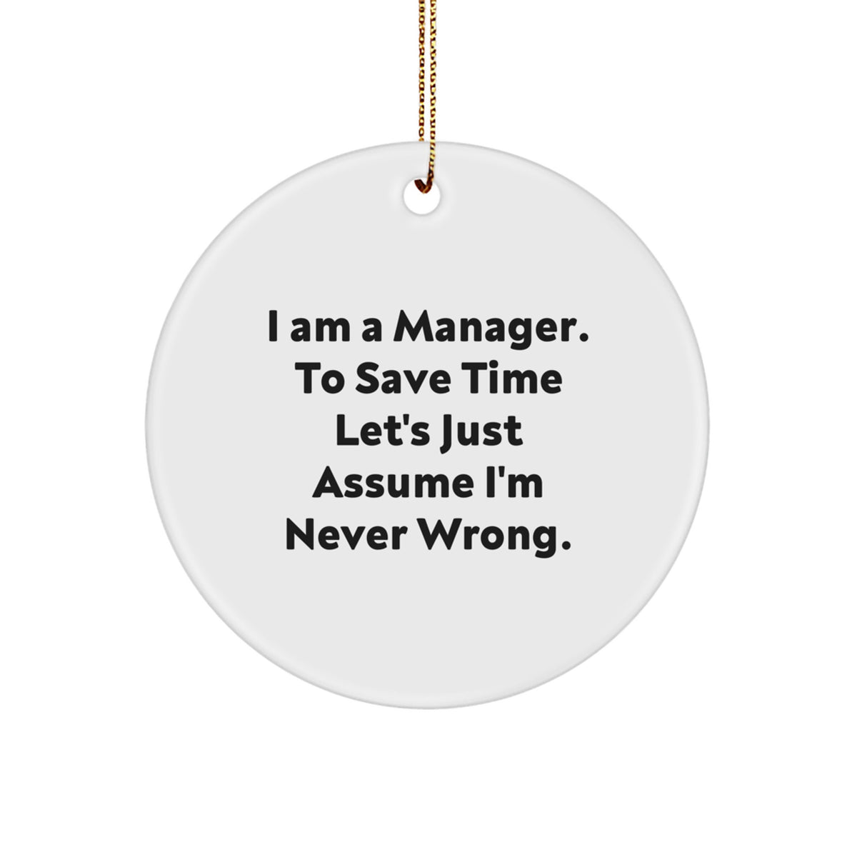 Christmas Gift for Her Manager Present Ornament - Image 1