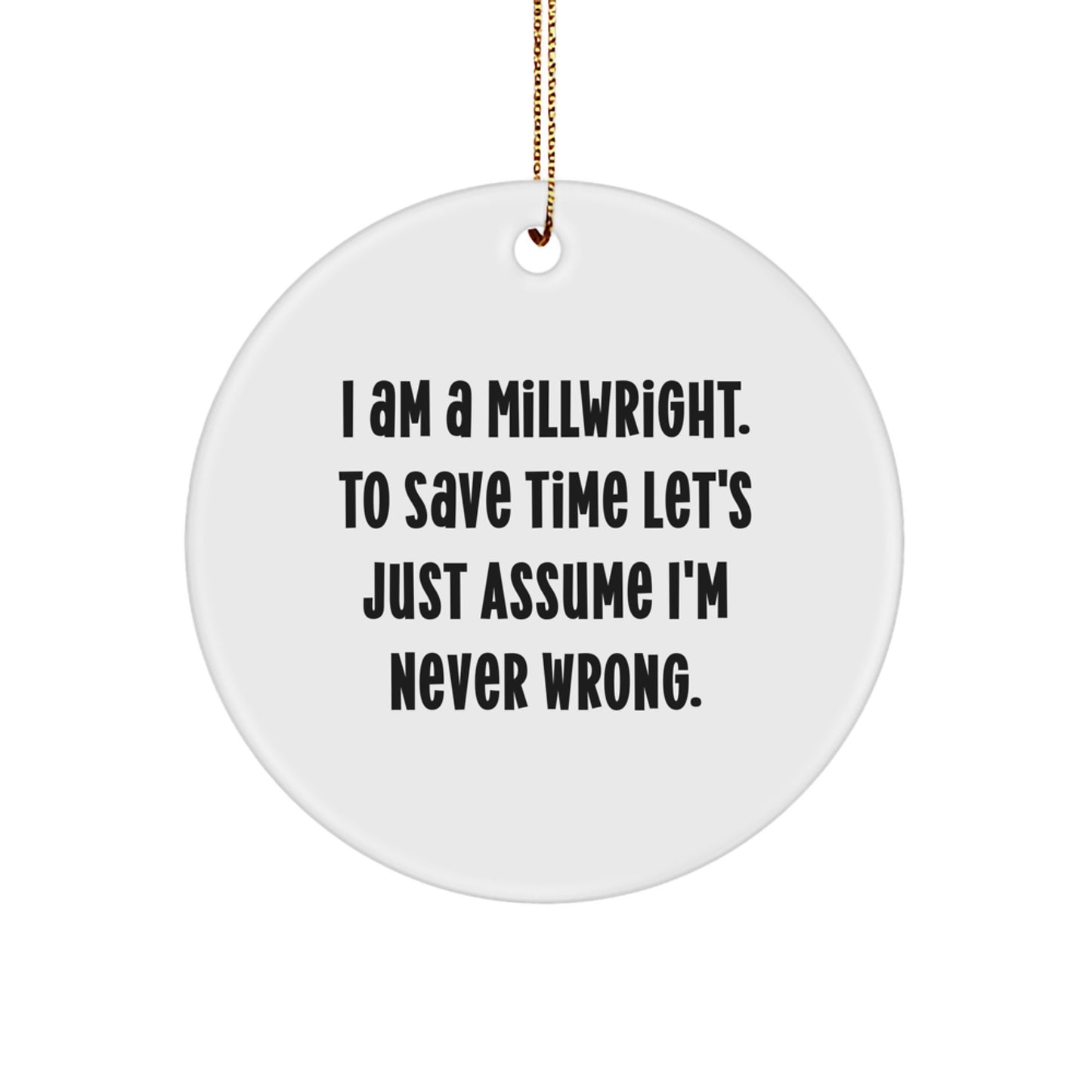 Millwright Circle Ornament for a Best Friend Companion Christmas Gift - Image 1