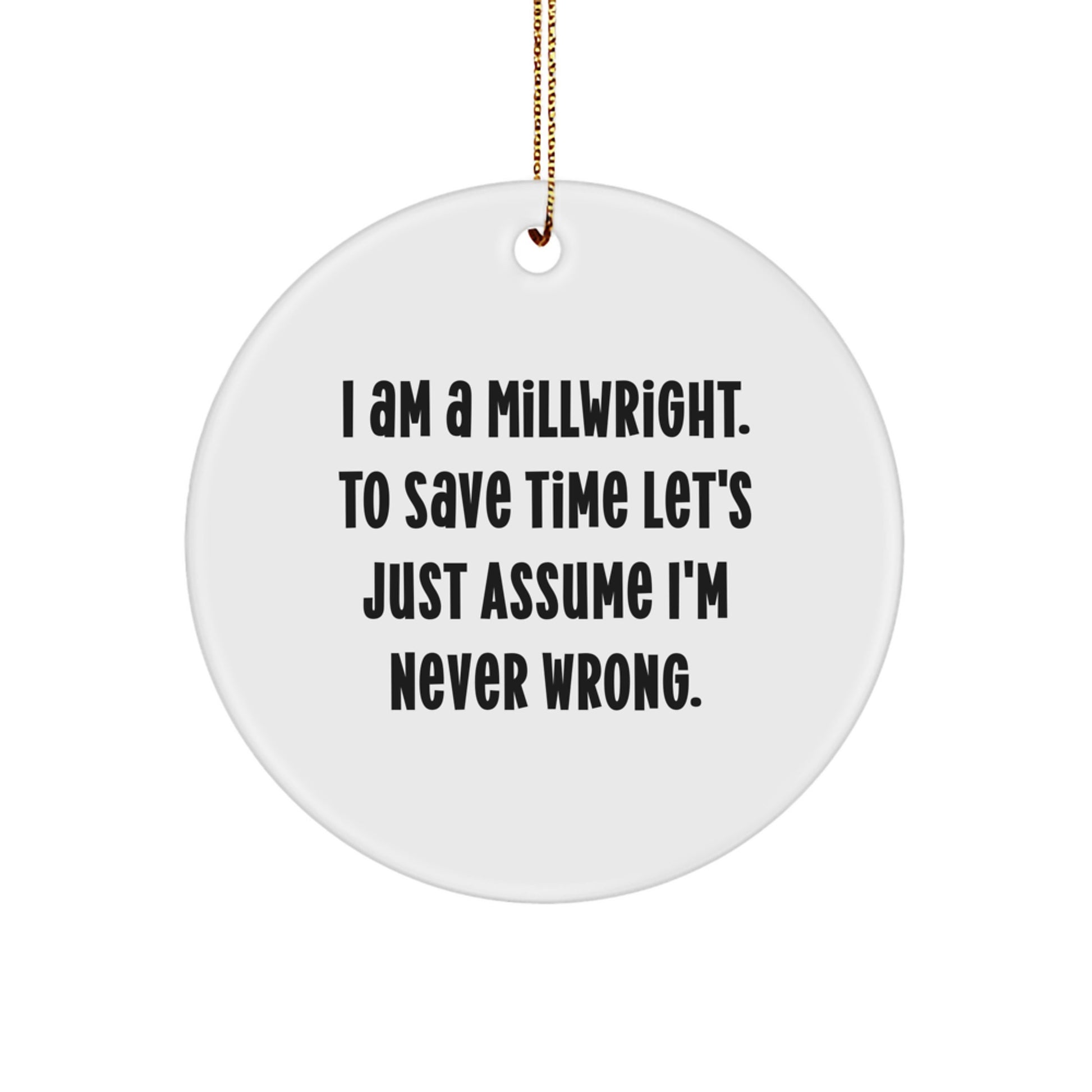 Millwright Circle Ornament for a Best Friend Companion Christmas Gift - Image 1