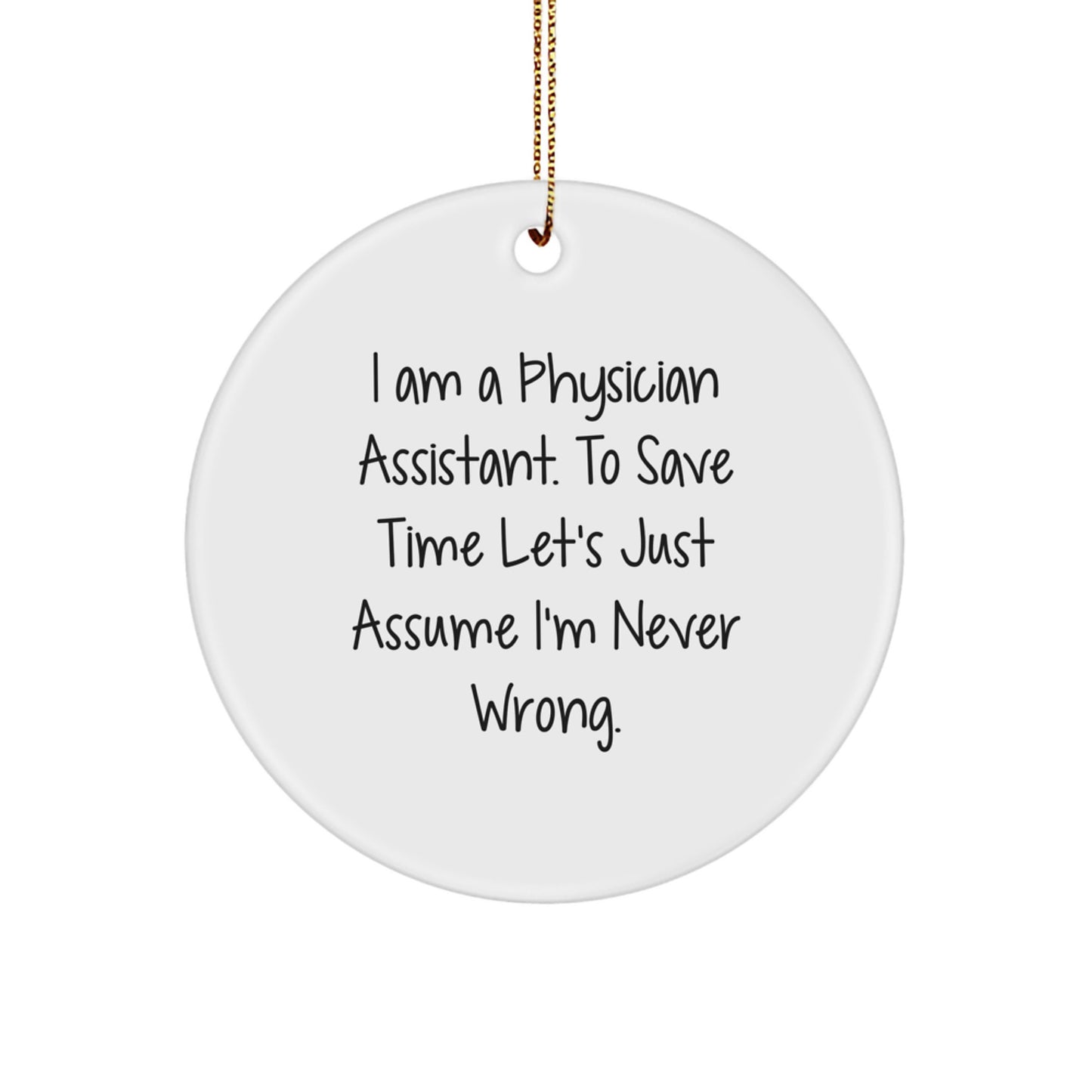 Physician Assistant Keepsake Christmas Ornament for Him Gift - Image 1
