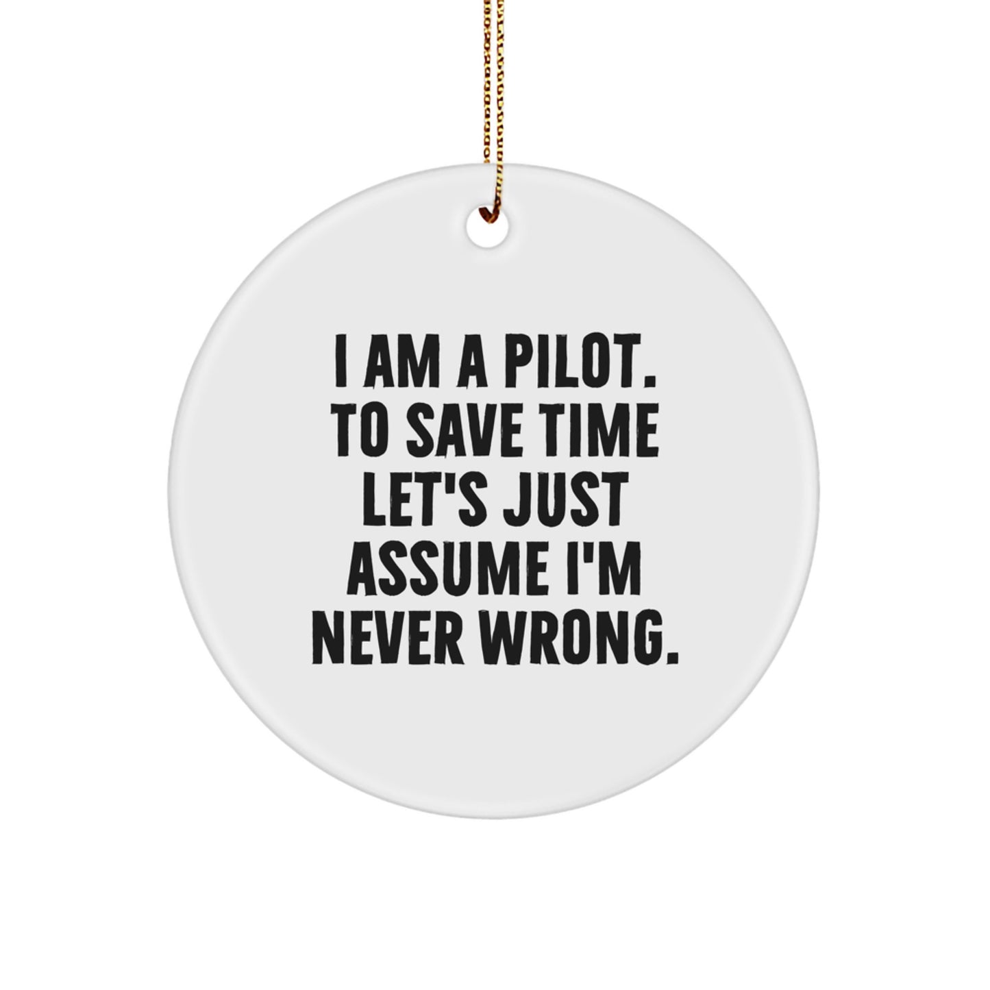 Pilot Keepsake Christmas Ornament for Him Gift – Holiday Tree Decoration - Image 1