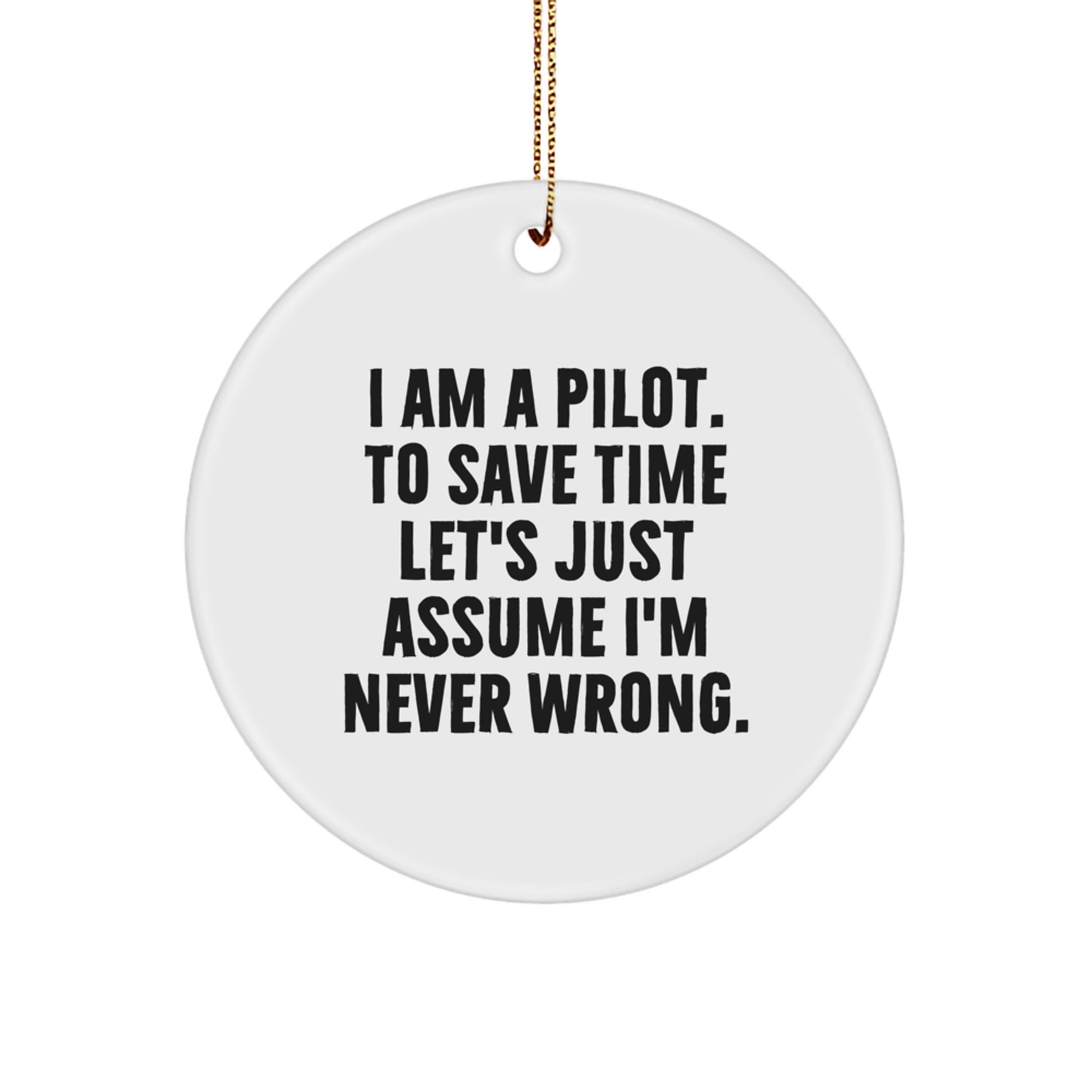 Pilot Keepsake Christmas Ornament for Him Gift – Holiday Tree Decoration - Image 1
