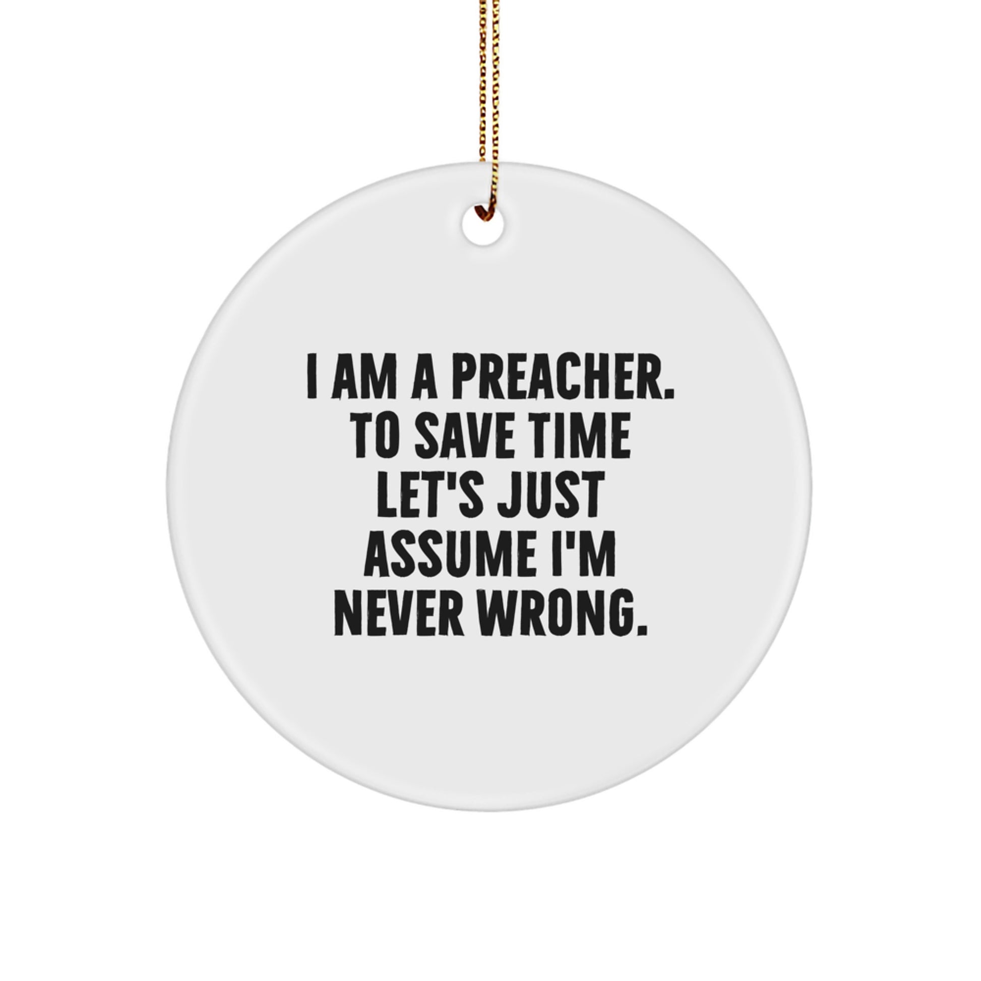 Preacher Circle Christmas Ornament Collectible for Neighbors Gift - Image 1