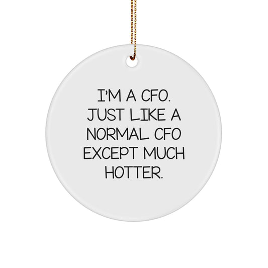 Funny CFO Gifts for Men, I'm A CFO Circle Ornament, CFO Christmas Unique Gifts from Friends - Image 1