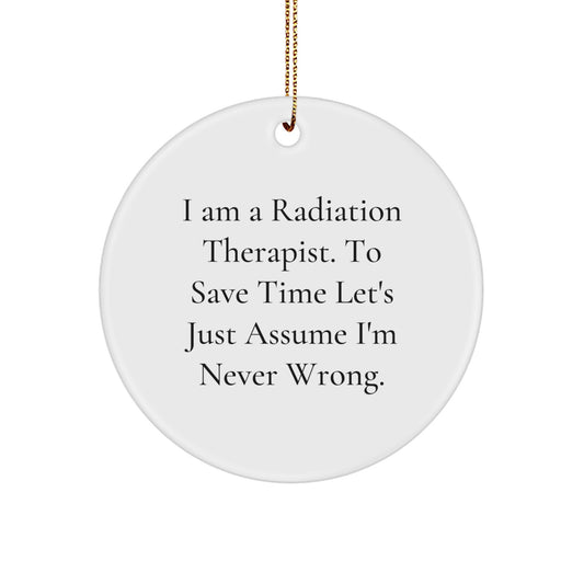 Christmas Gift for Teens Radiation Therapist Christmas Ornament - Never - Image 1