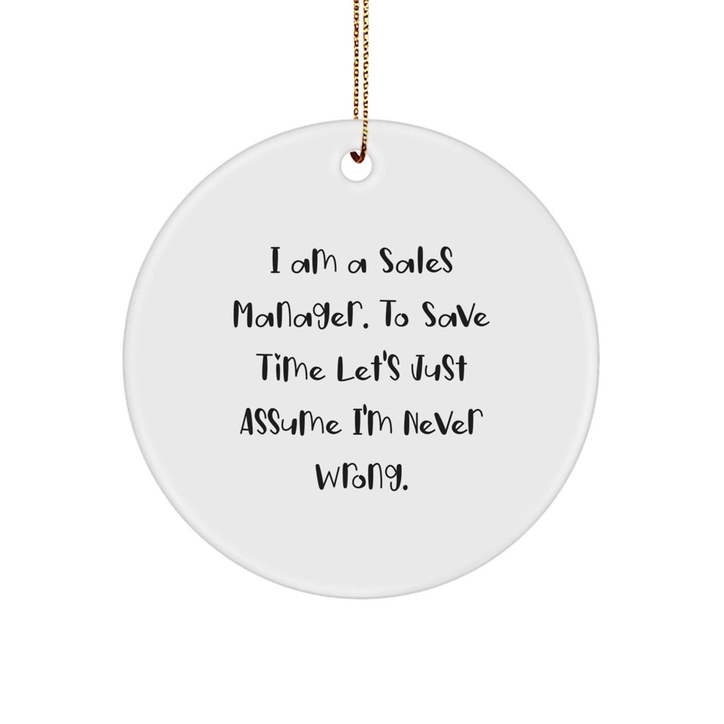 Witty Sales Manager Novelty Christmas Ornament for Friends Surprise Gift - Image 1