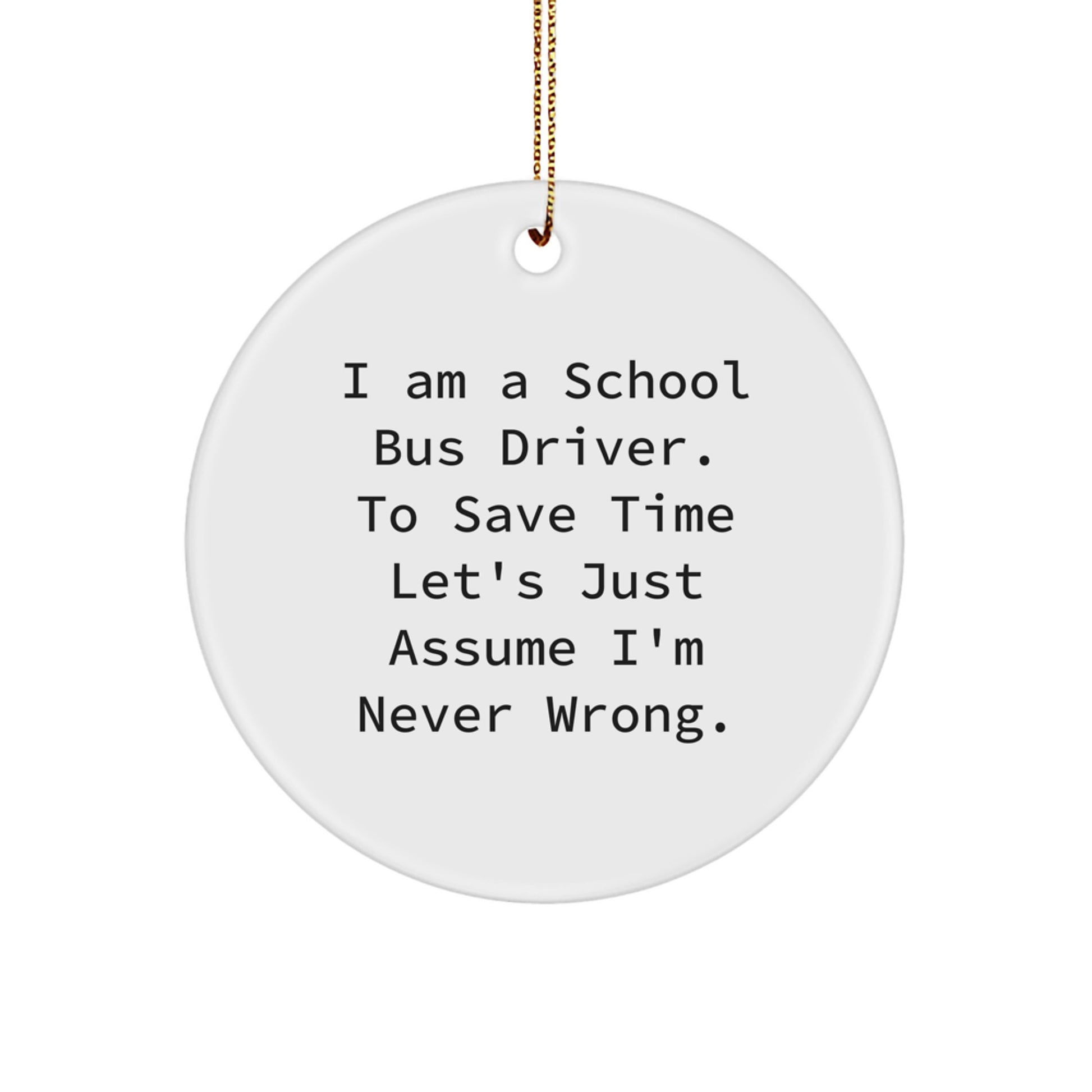 School Bus Driver Keepsake Christmas Ornament for Him Gift - Image 1
