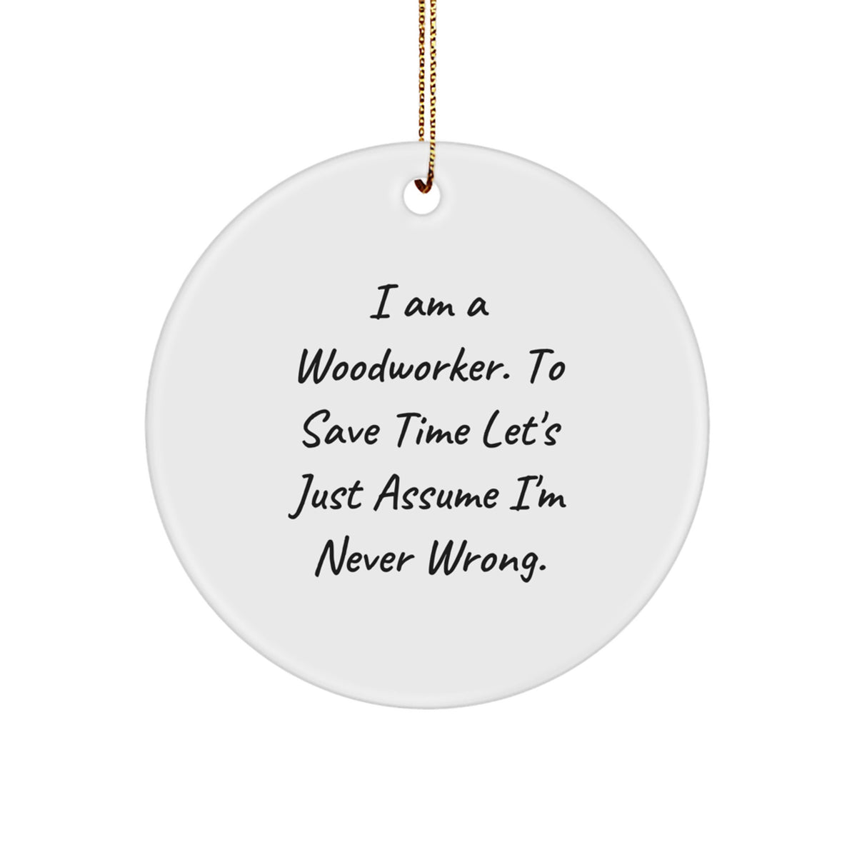 Woodworker Keepsake Holiday Christmas Ornament for Him Gift Special - Image 1