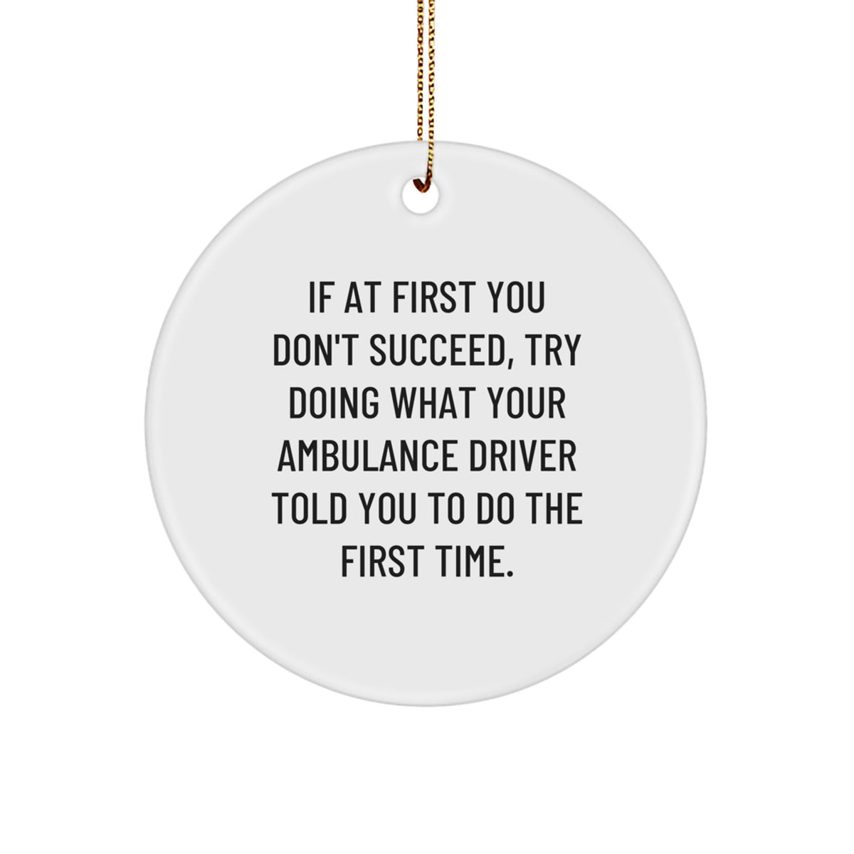 Ambulance Driver Keepsake Christmas Ornament for Him Gift - Image 1