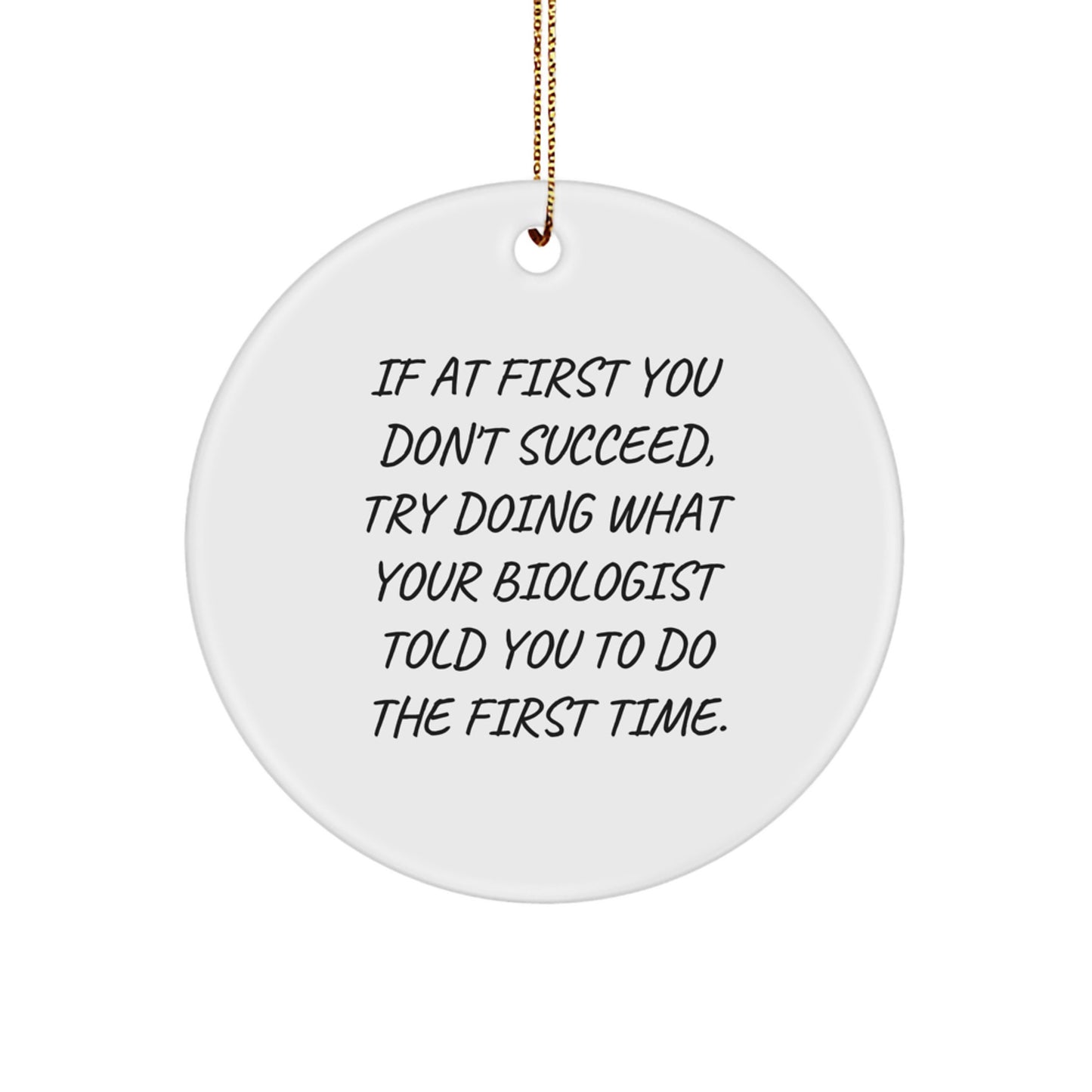 Biologist Circle Ornament for Coworkers Idea Christmas Holiday Gift - Image 1