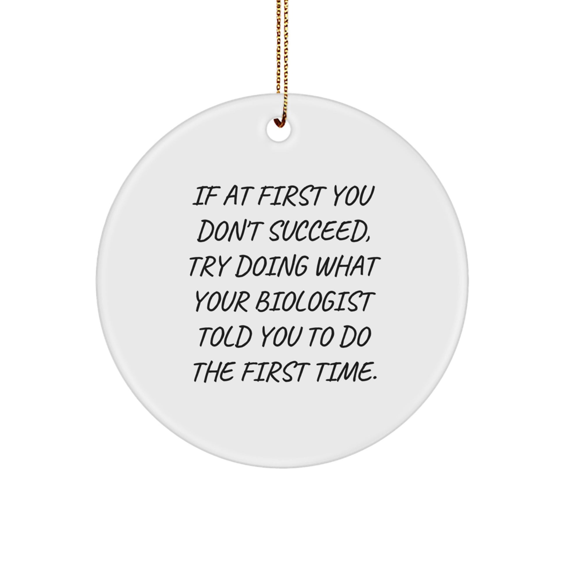 Biologist Circle Ornament for Coworkers Idea Christmas Holiday Gift - Image 1
