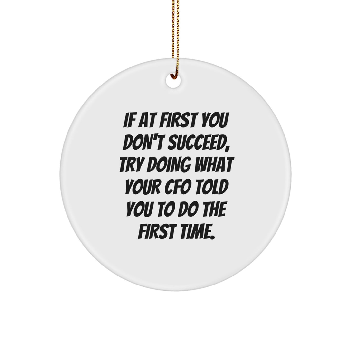 CFO Gifts from Friends, Christmas Unique Circles for Men and Women, Funny Quote Circle Ornament, Gifts for CFO - Image 1