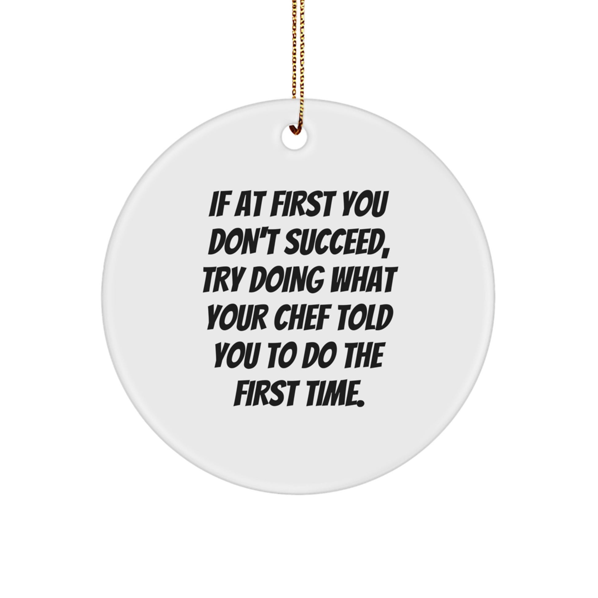Chef Circle Ornament Christmas Gift Surprise for Teens Holiday - Image 1