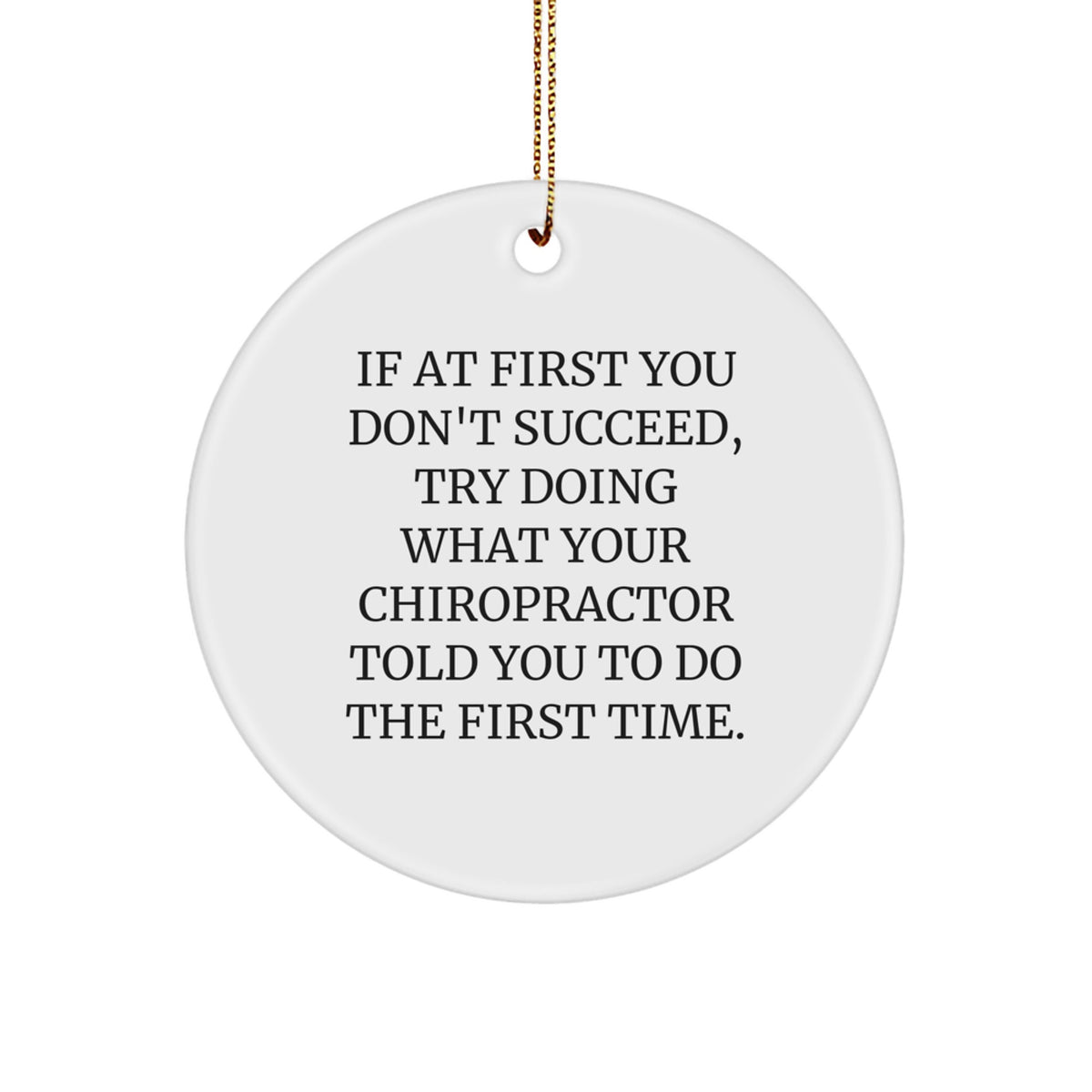 Chiropractor Keepsake Holiday Christmas Ornament for Him Gift - Image 1