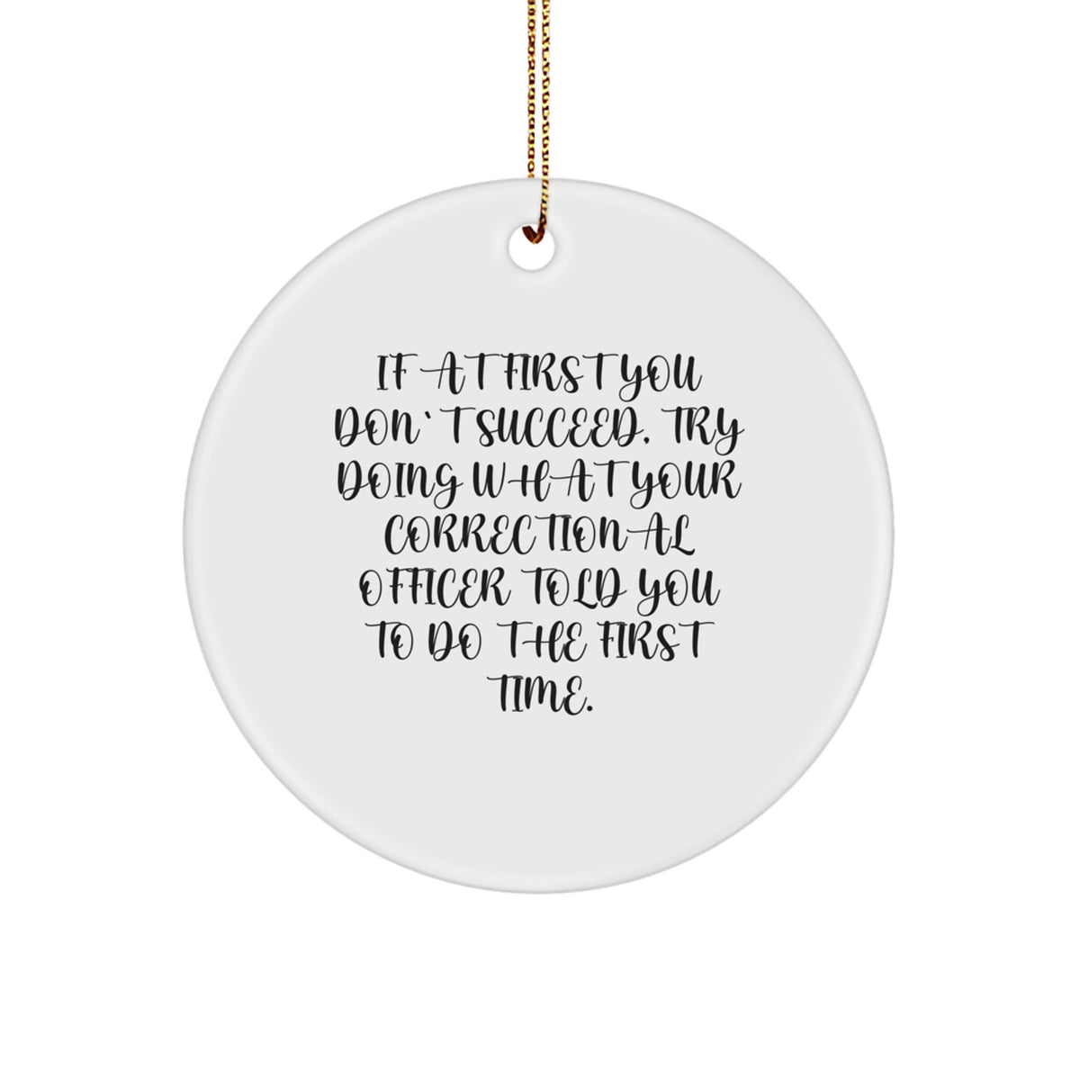 Christmas Unique Gift Correctional Officer Ornament for Her – Present - Image 1