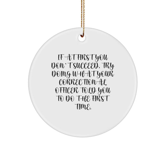 Christmas Unique Gift Correctional Officer Ornament for Her – Present - Image 1