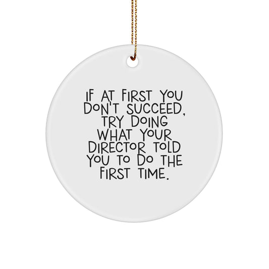 Director Keepsake Elegant Holiday Christmas Tree Ornament for Him Gift - Image 1