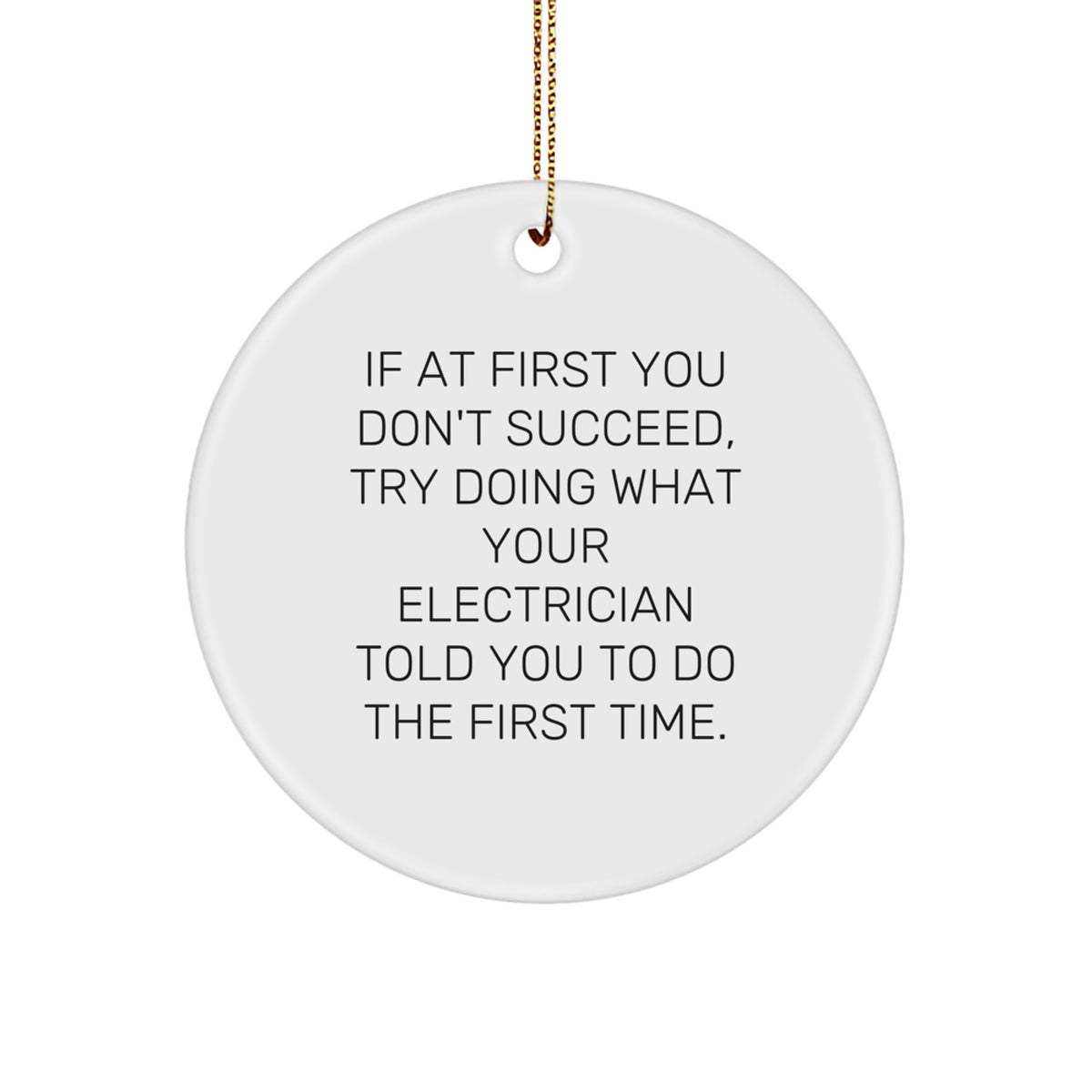 Christmas Gift Keepsake Ornament for Her Electrician Quote Present - Image 1