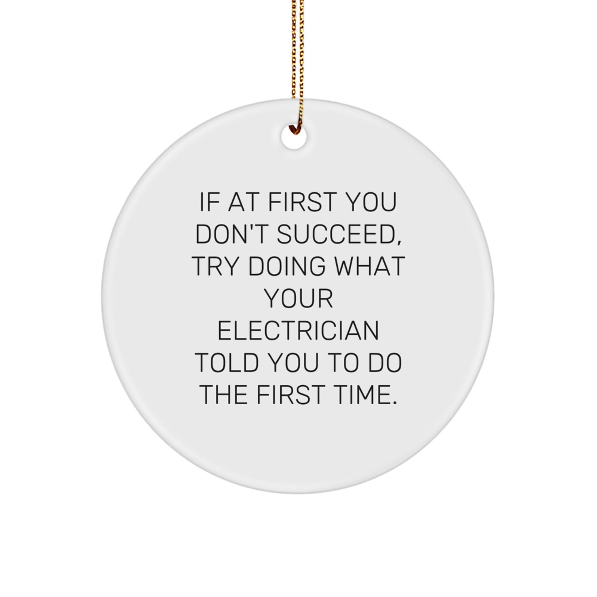 Christmas Gift Keepsake Ornament for Her Electrician Quote Present - Image 1
