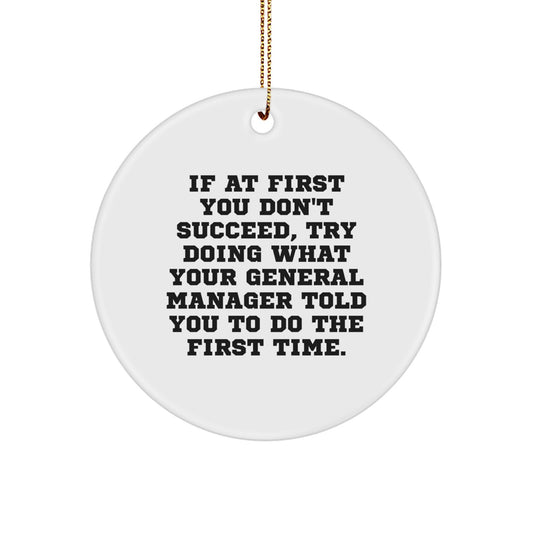 Christmas Ornament Idea for Coworkers Gift – General Manager Quote - Image 1