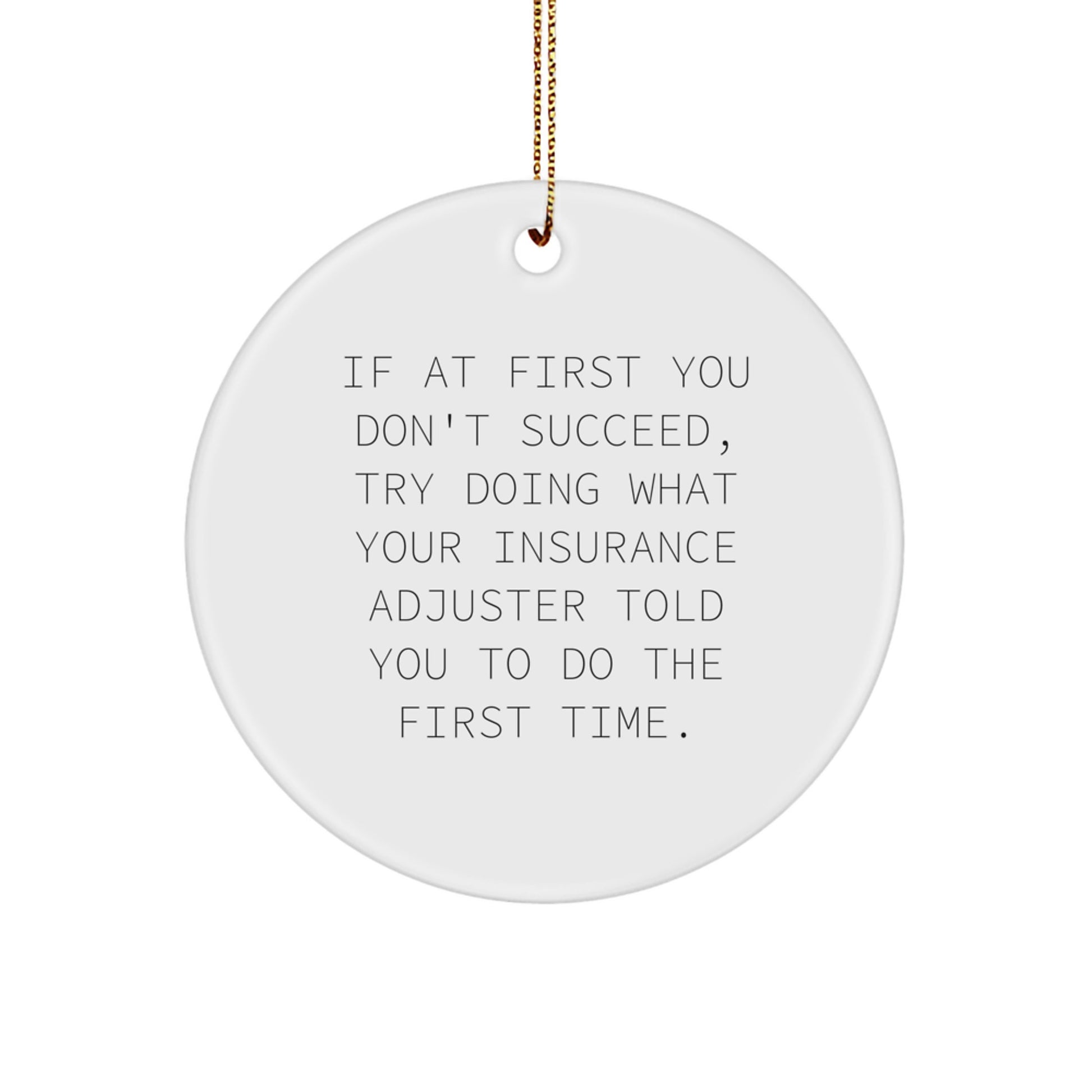 Insurance Adjuster Keepsake Christmas Ornament for Him Holiday Gift - Image 1