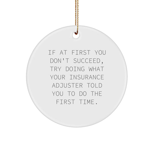 Insurance Adjuster Keepsake Christmas Ornament for Him Holiday Gift - Image 1