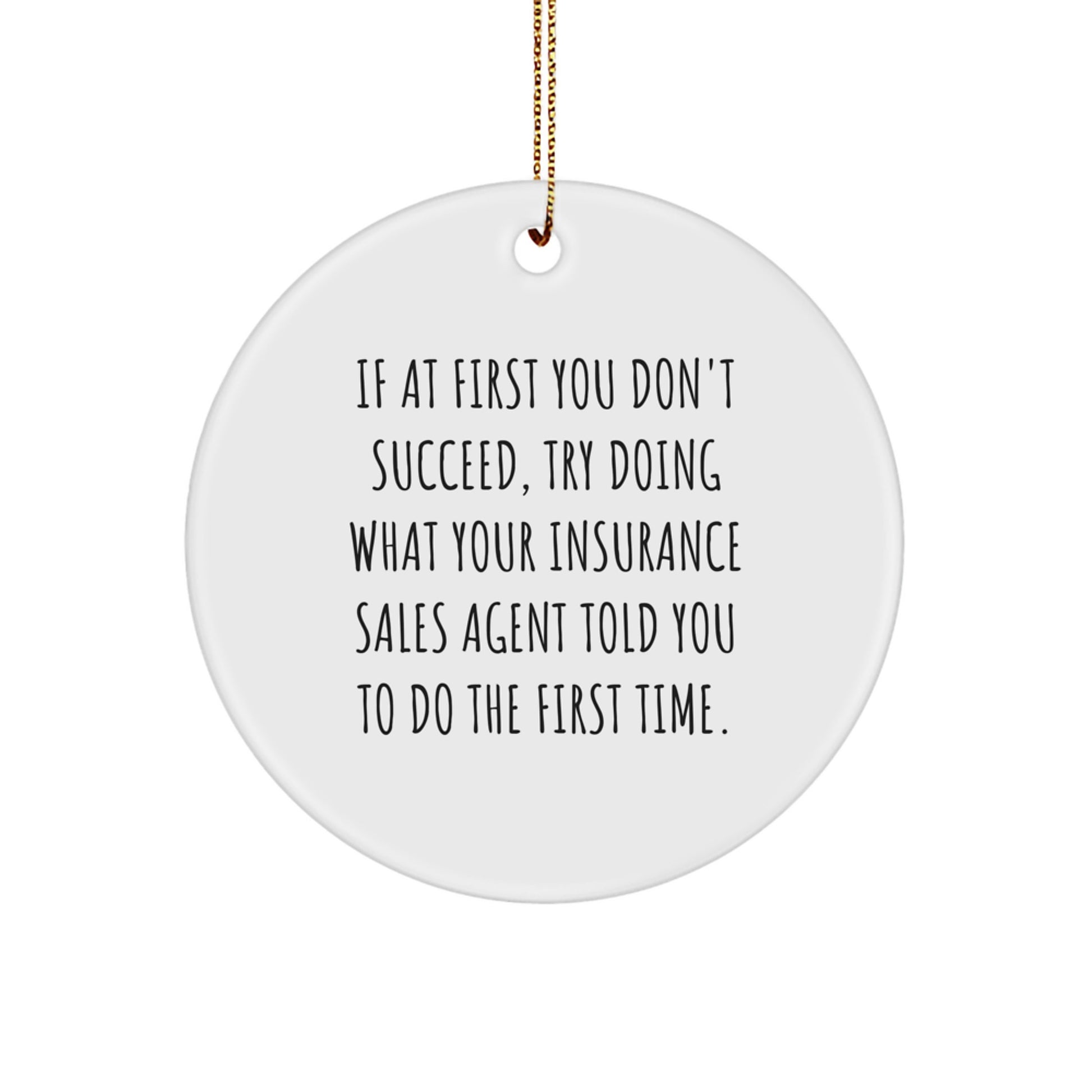 Insurance Sales Agent Keepsake Christmas Ornament for Him Gift - Image 1