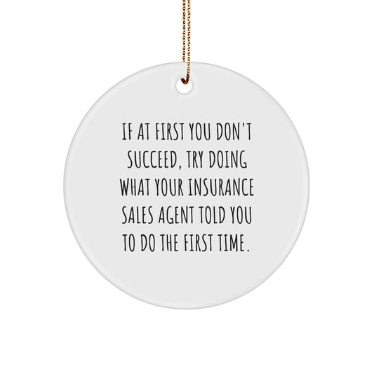 Insurance Sales Agent Keepsake Christmas Ornament for Him Gift - Image 1