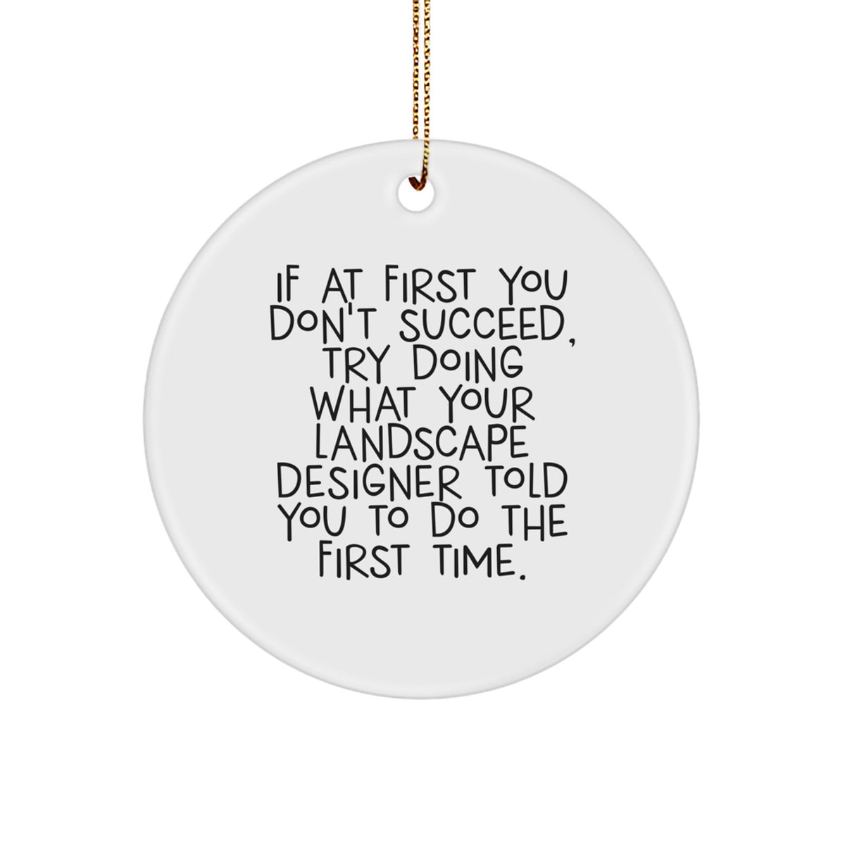 Landscape Designer Keepsake Christmas Ornament for Him Personal Gift - Image 1