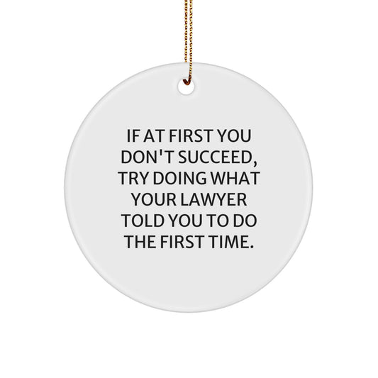 Christmas Gift for Her Lawyer Keepsake Ornament Present Wise Advice - Image 1