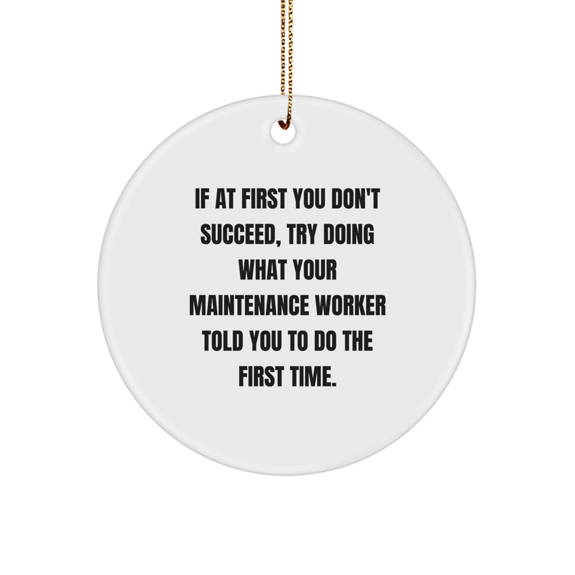 Christmas Gift Ornament for Her Maintenance Worker Present - Image 1
