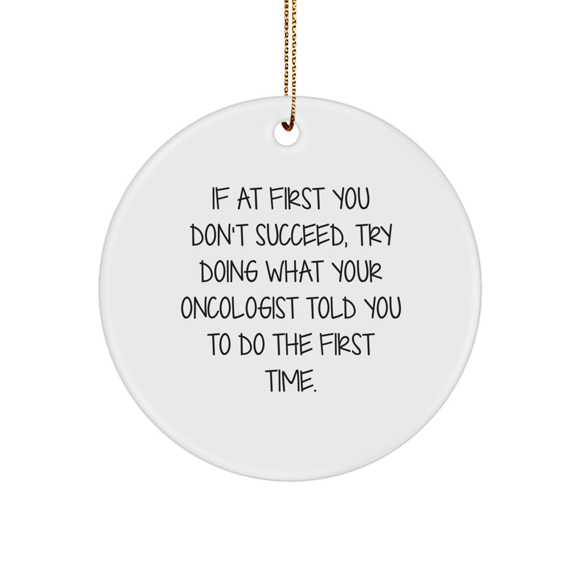 Oncologist Circle Ornament Keepsake for Him Christmas Gift - Image 1