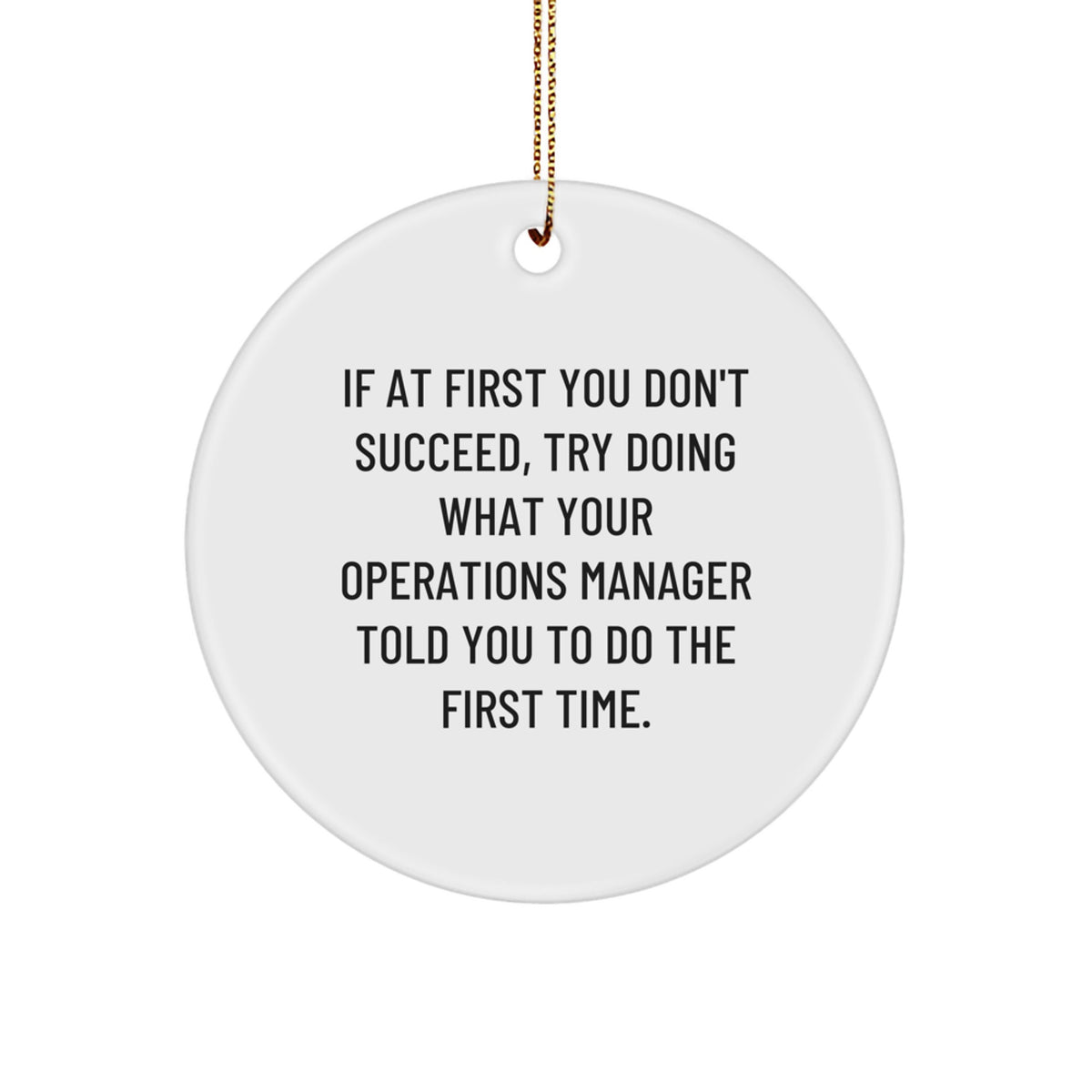 Operations Manager Keepsake Christmas Ornament for Him Gift - Image 1