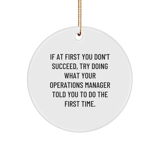 Operations Manager Keepsake Christmas Ornament for Him Gift - Image 1