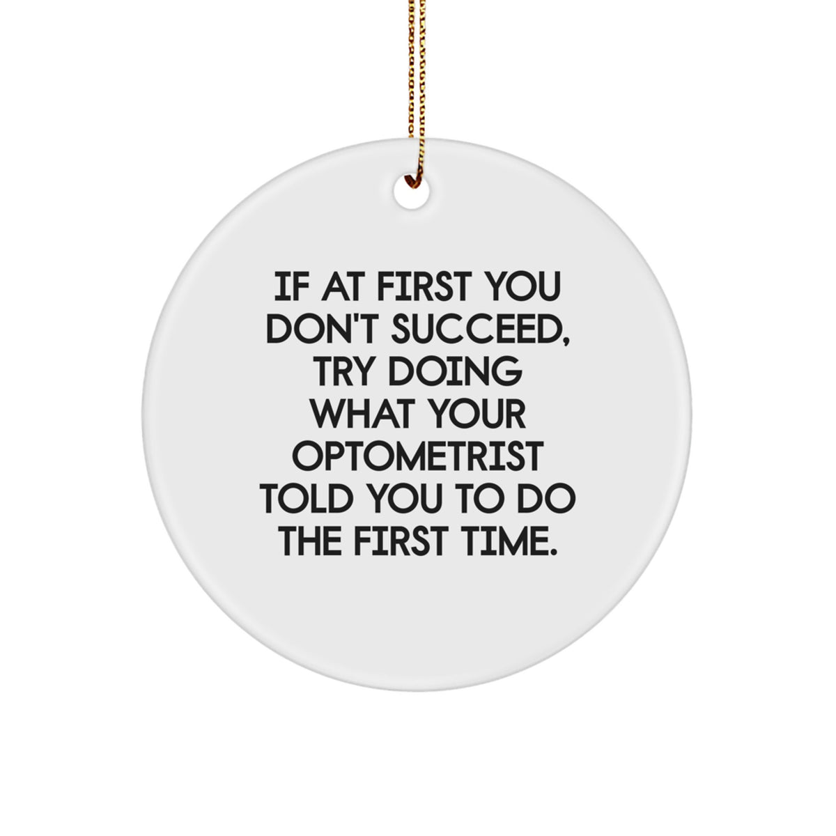 Christmas Gift Funny Optometrist Christmas Ornament Present for Her - Image 1