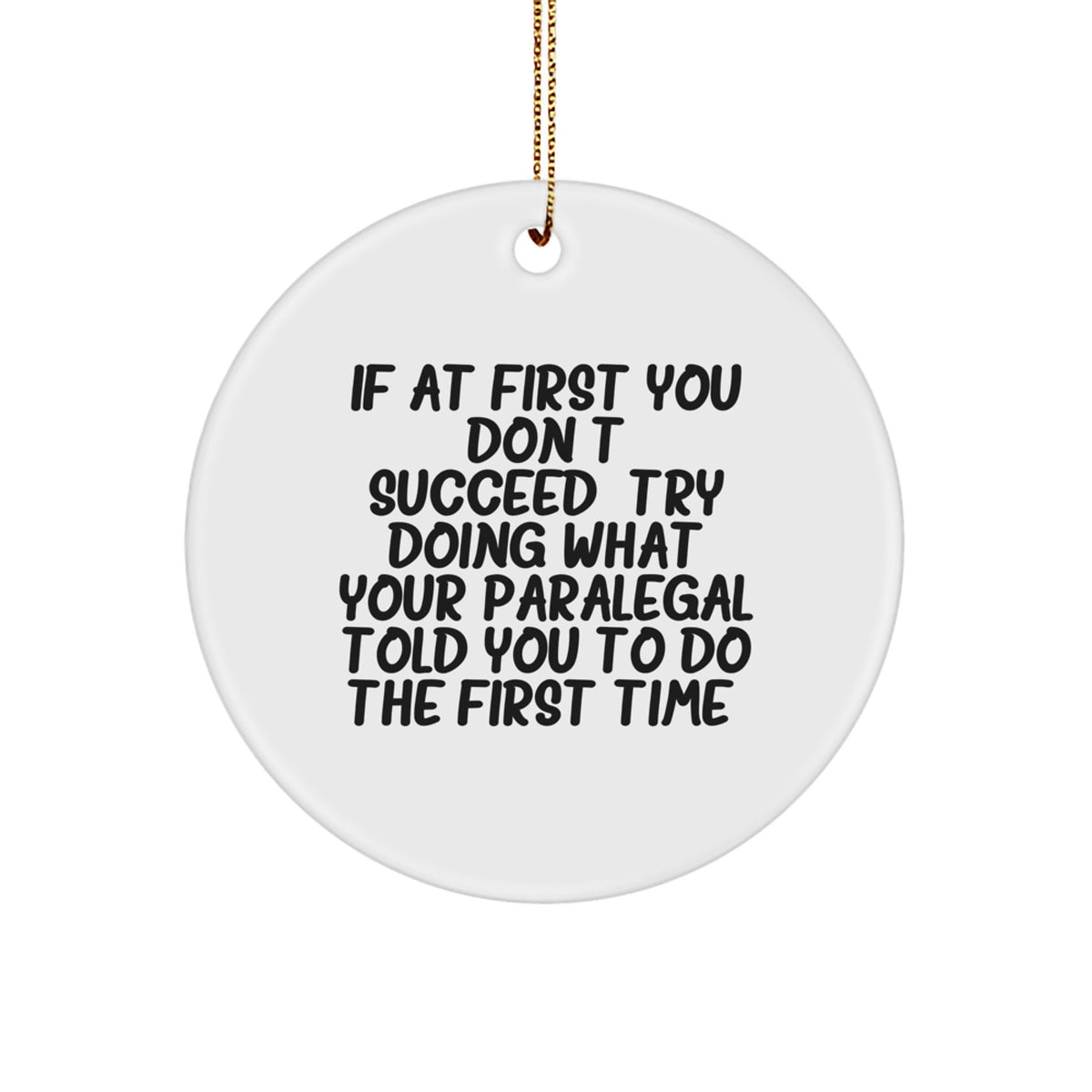 Christmas Gift Lighthearted Paralegal Christmas Ornament for Her Present - Image 1