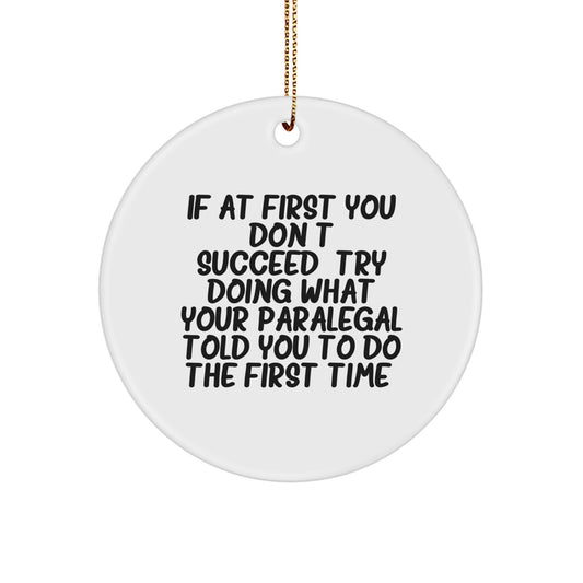 Christmas Gift Lighthearted Paralegal Christmas Ornament for Her Present - Image 1