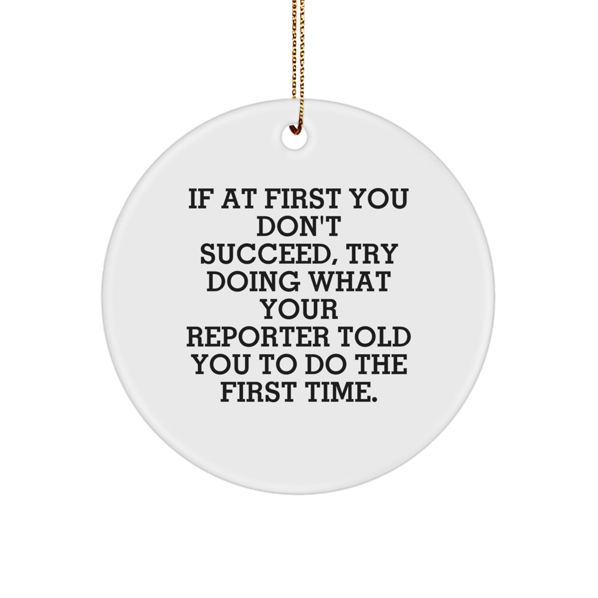 Reporter Keepsake Christmas Ornament for Him Gift – Holiday Surprise - Image 1