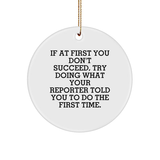 Reporter Keepsake Christmas Ornament for Him Gift – Holiday Surprise - Image 1
